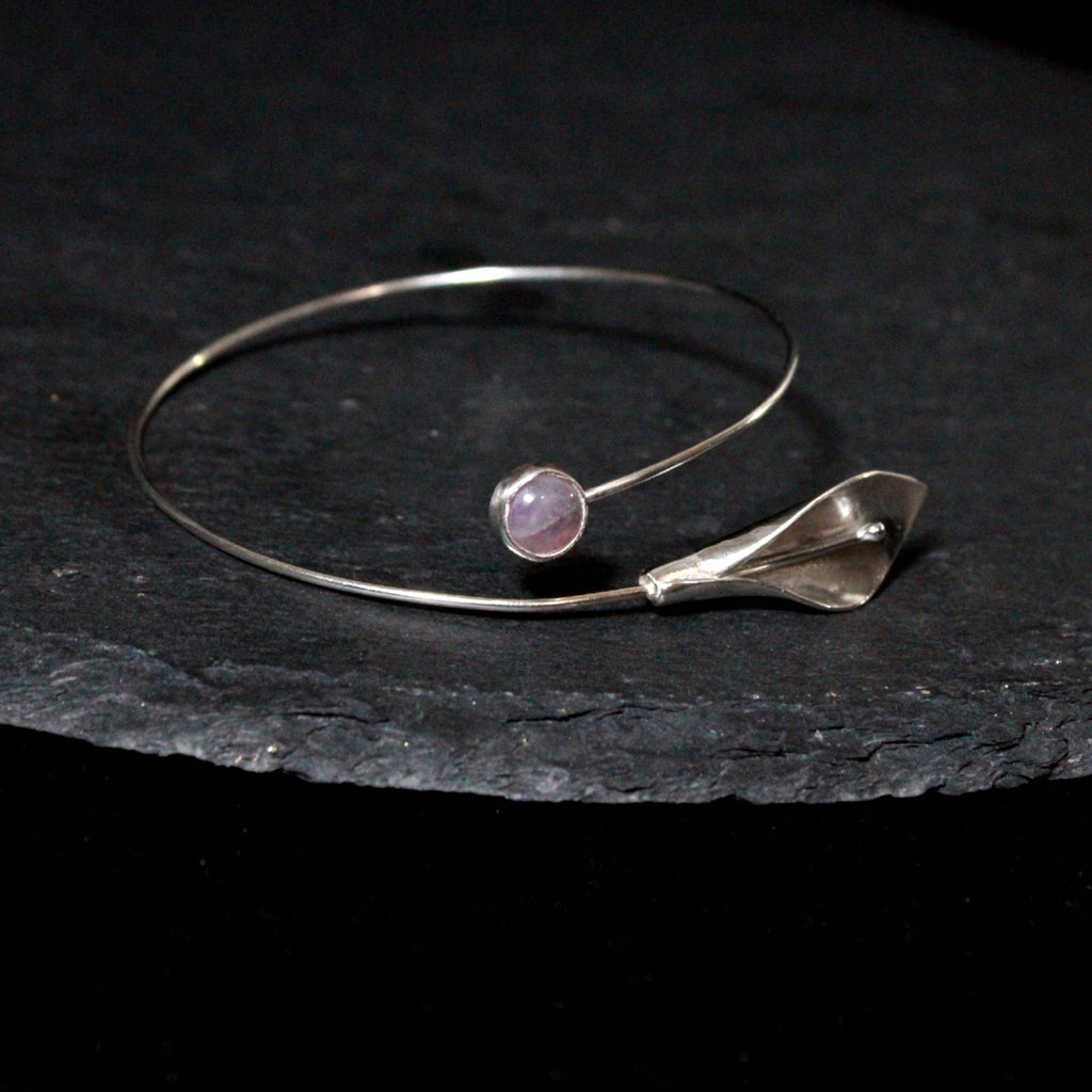 Amethyst Calla Lily Bracelet