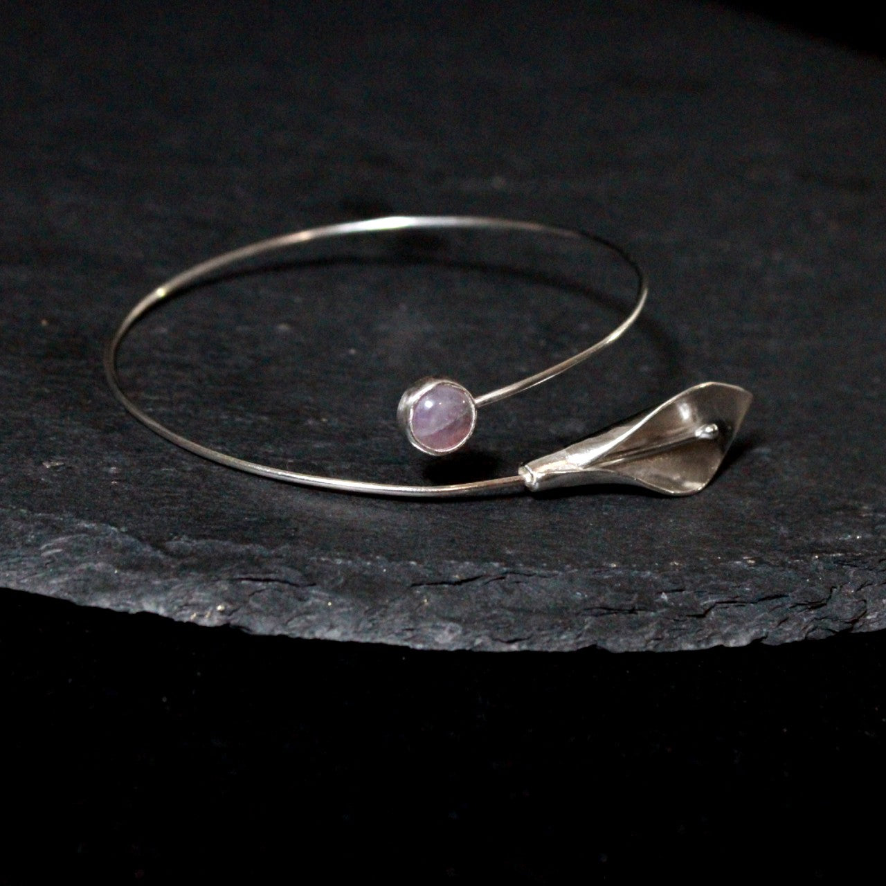 Amethyst Calla Lily Bracelet