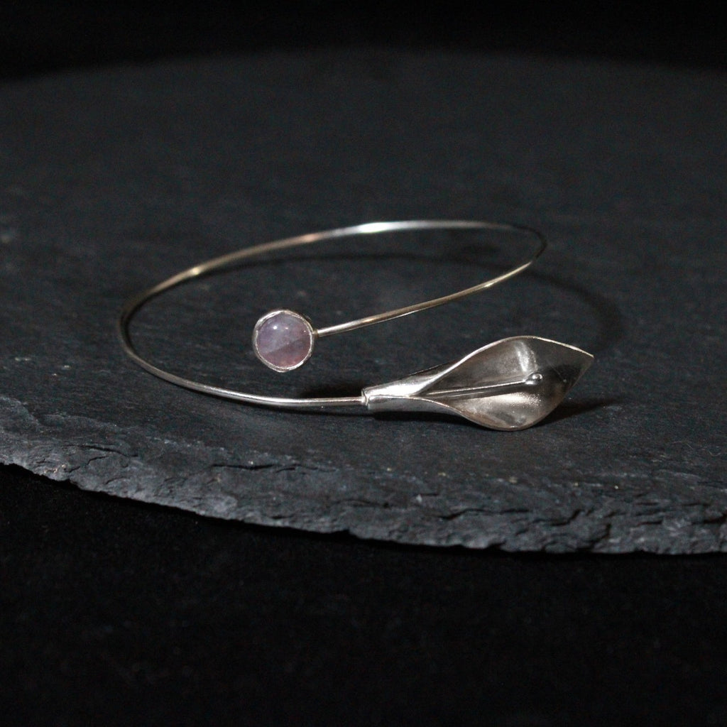 Amethyst Calla Lily Bracelet