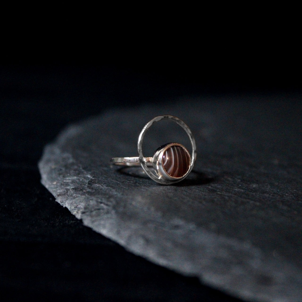 Banded Agate Terra Ring