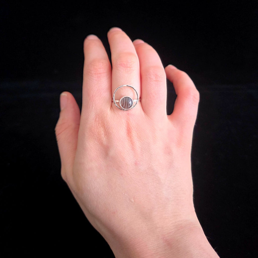 Banded Agate Terra Ring