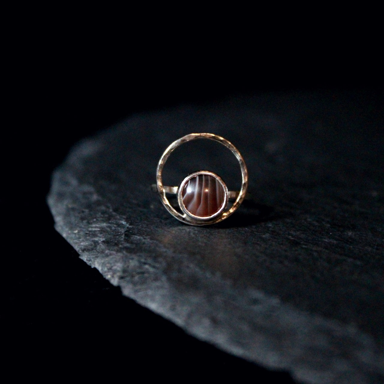 Banded Agate Terra Ring