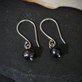 Black Freshwater Pearl Earrings