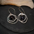 Black Freshwater Pearl Ripple Earrings