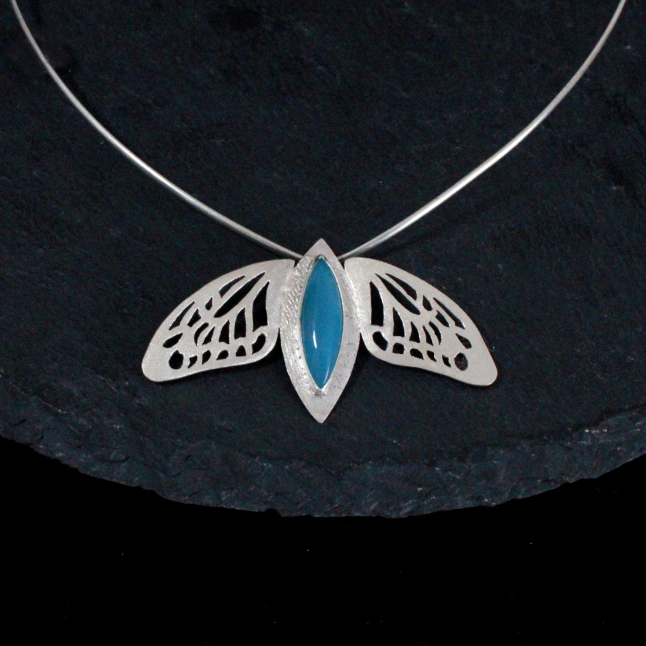 Chalcedony Butterfly Collar