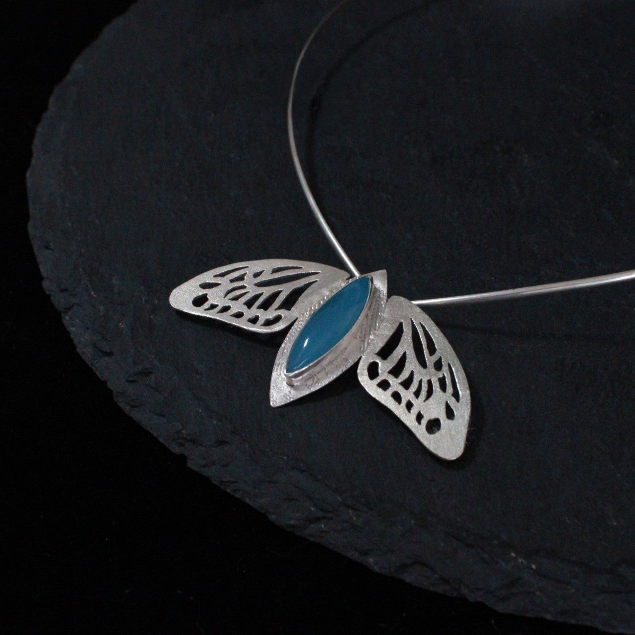 Chalcedony Butterfly Collar