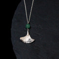 Chrysoprase Ginkgo Leaf Necklace