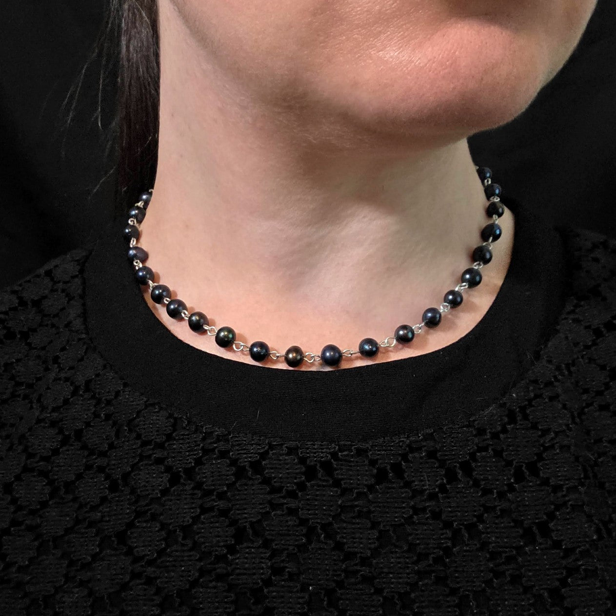 Black Freshwater Pearl Necklace