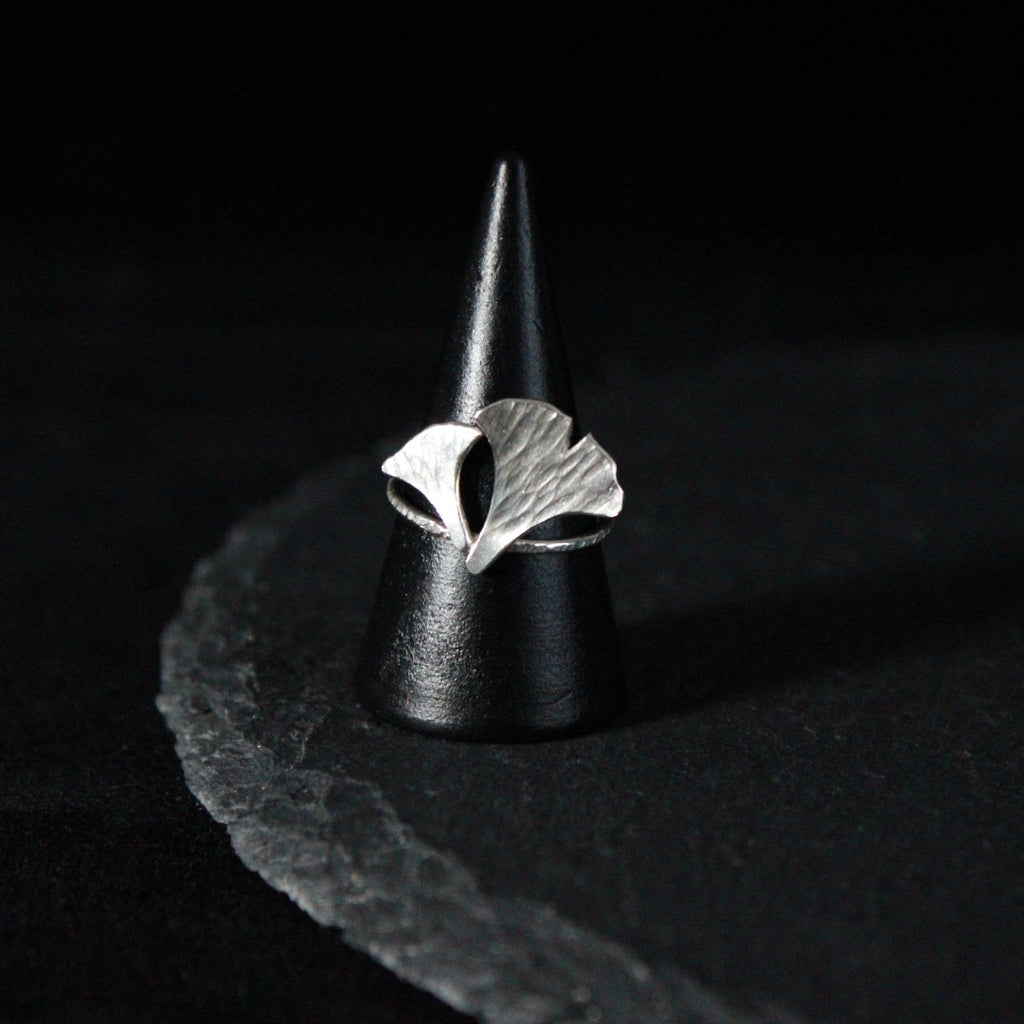 Double Ginkgo Leaf Ring