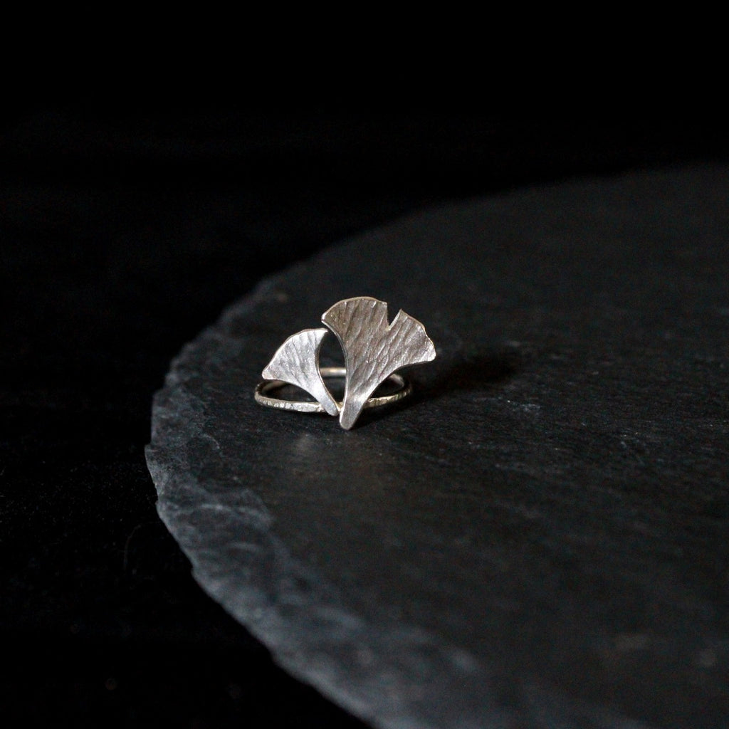Double Ginkgo Leaf Ring
