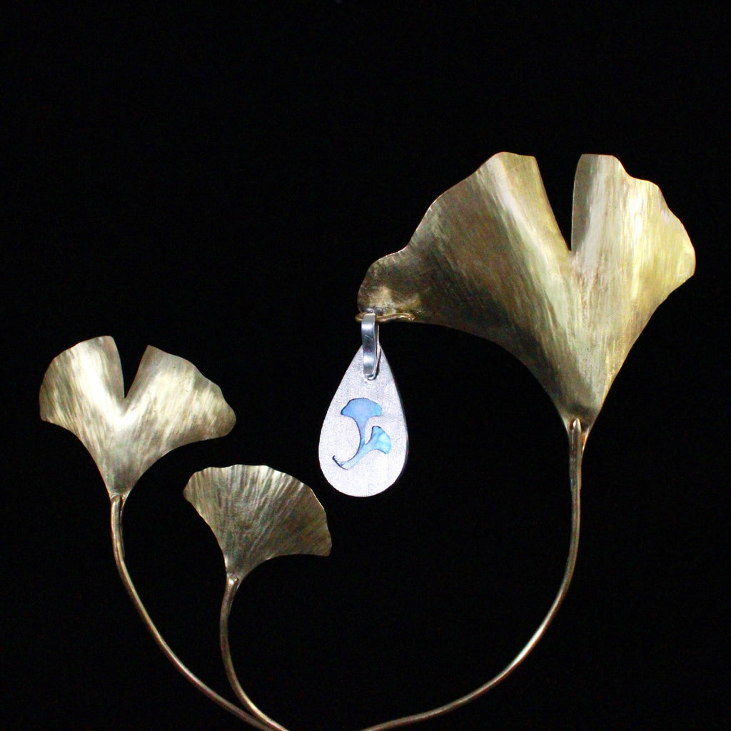 Ginkgo Leaf Moonstone Sculpture