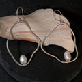Freshwater Pearl Hoop Ripple Earrings