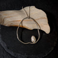 Freshwater Pearl Hoop Ripple Necklace