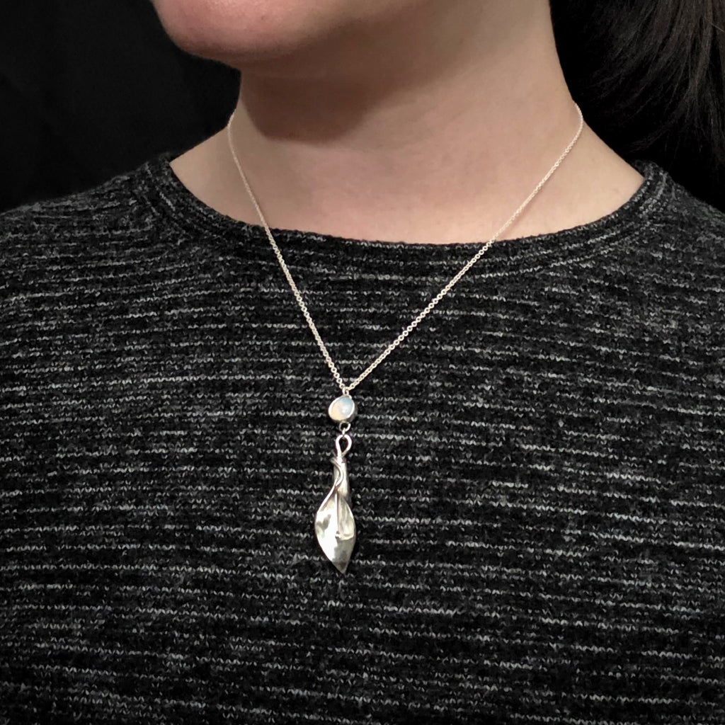 Opal Calla Lily Necklace