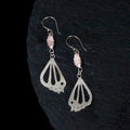 Rose Quartz Butterfly Wing Earrings