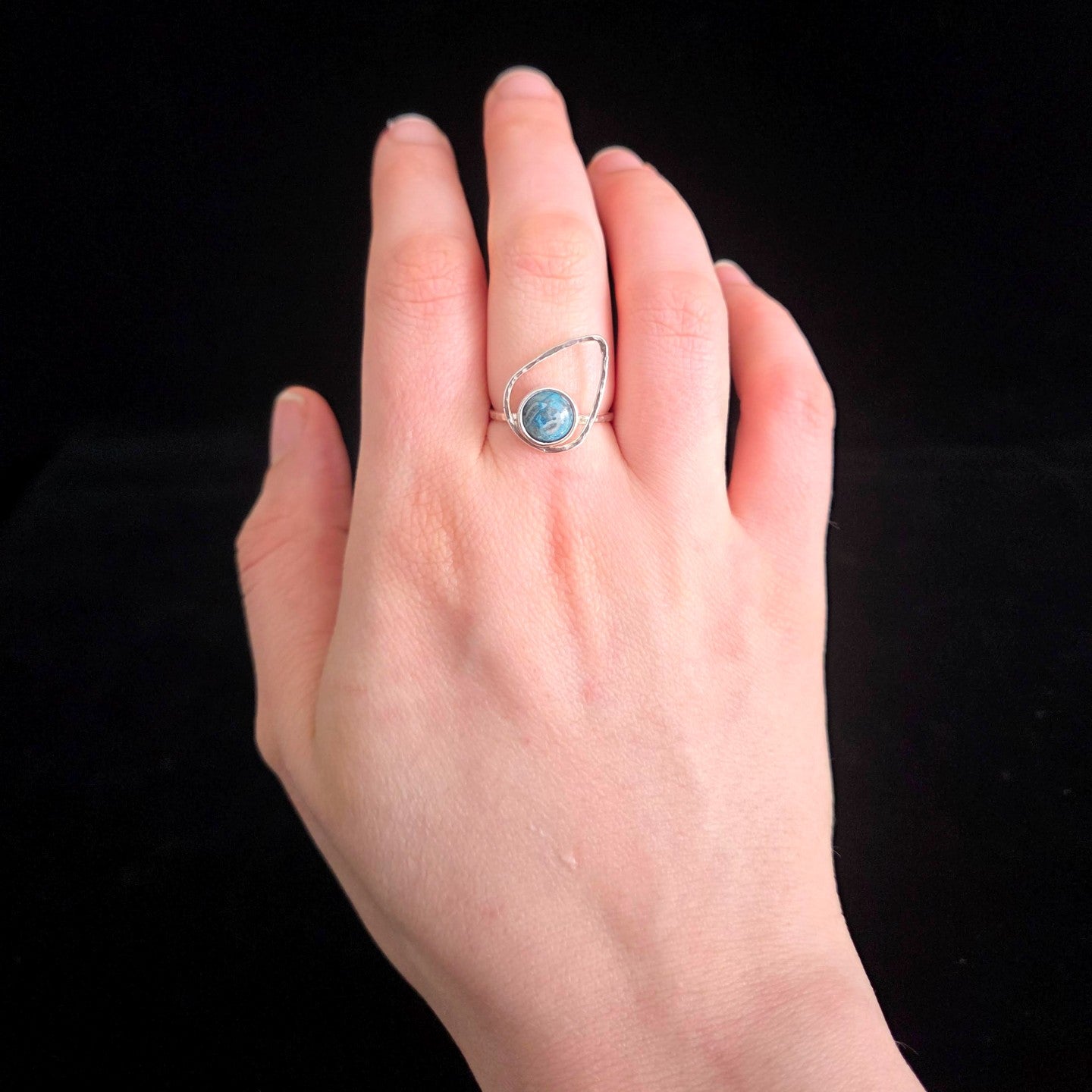 Chrysocolla Quartz Terra Ring