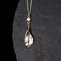 White Pearl Calla Lily Necklace