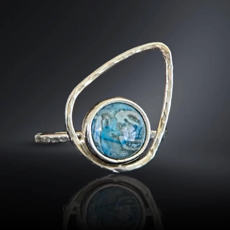 Chrysocolla Quartz Terra Ring