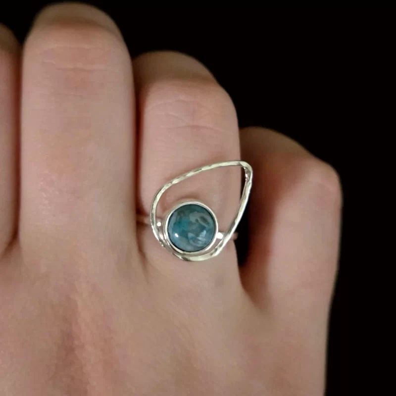 Chrysocolla Quartz Terra Ring - Image 3